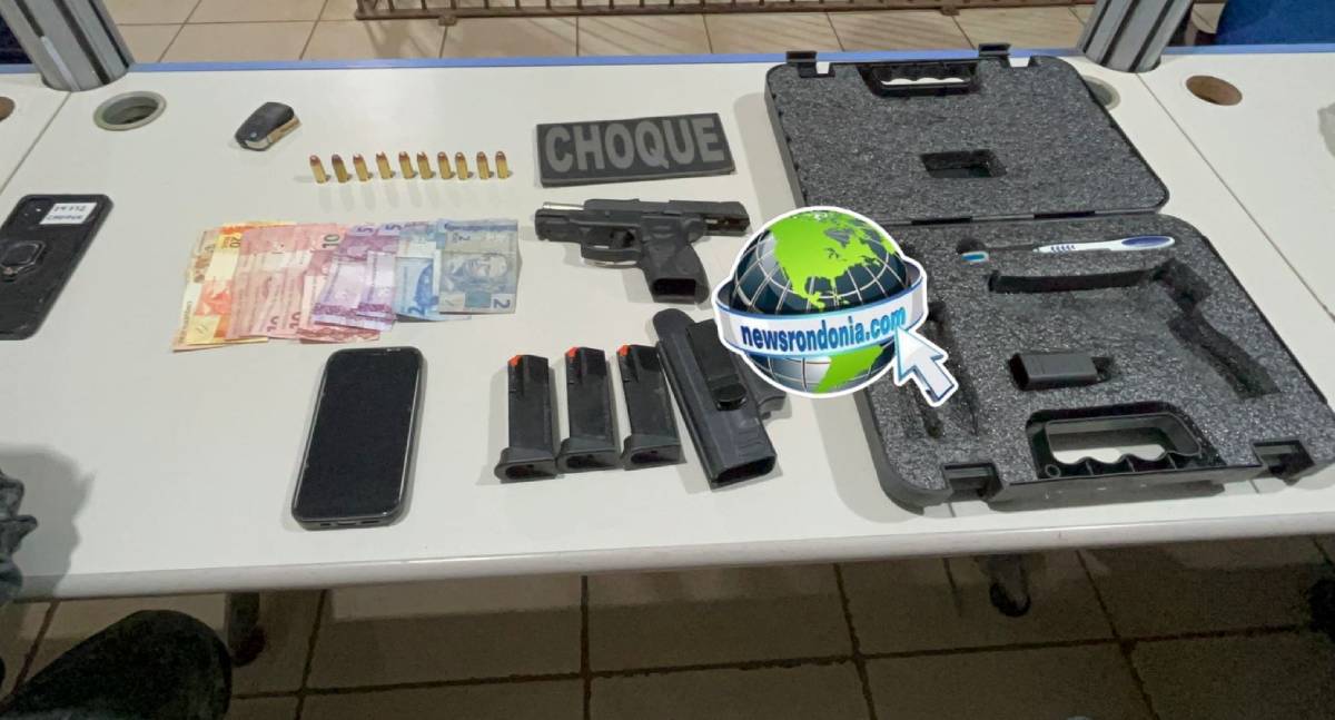 BPChoque prende trio com pistola no centro de Porto Velho