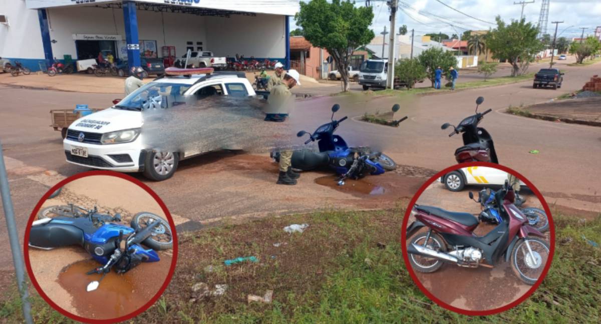 Colisão entre motos deixa dois feridos no bairro Boa Esperança
