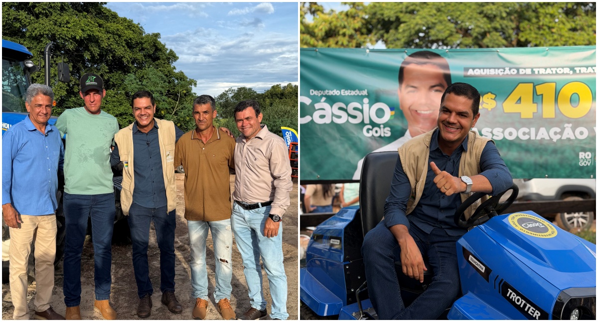 Cássio Gois impulsiona agricultura familiar em Cacoal: máquinas