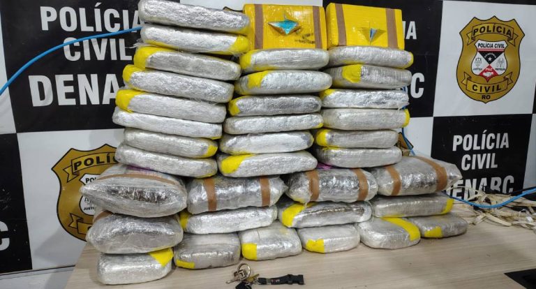 Denarc apreende 37 quilos de drogas e prende suspeito em Porto Velho
