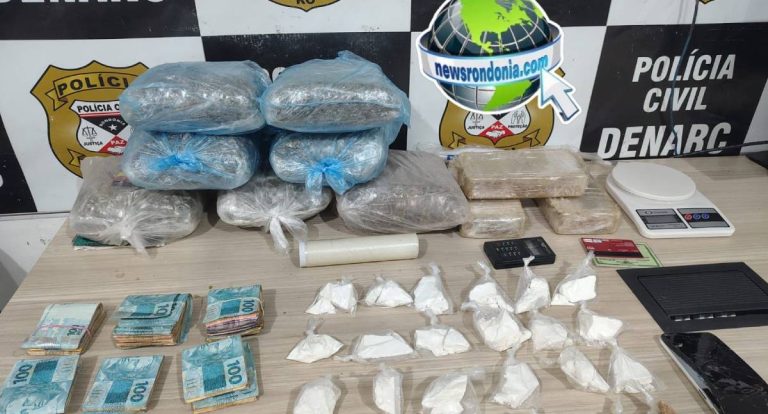Denarc apreende 45 kg de drogas e prende dois em PVH