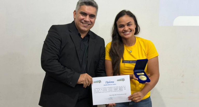 Deputada Dra. Taíssa recebe Medalha Mérito do Ciclismo da Federação de Ciclismo de Rondônia