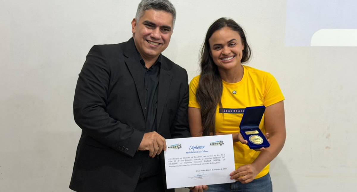 Deputada Dra. Taíssa recebe Medalha Mérito do Ciclismo da Federação de Ciclismo de Rondônia