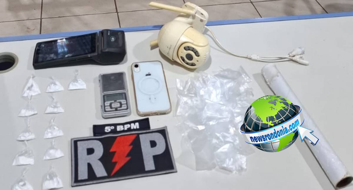 Guarnição do 5º BPM prende suspeito por tráfico de drogas no bairro JK