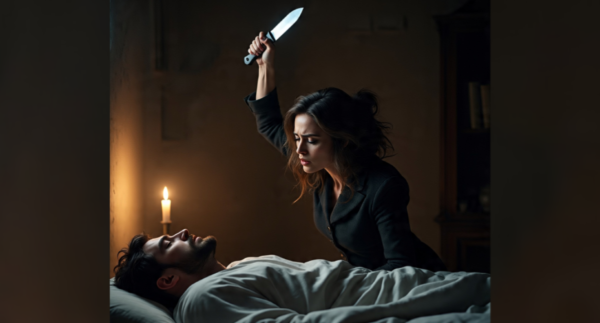 Homem é atacado a facada pela esposa enquanto dormia