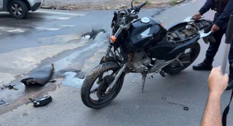 Motociclista é arremessado em colisão na Avenida Brasil em RO