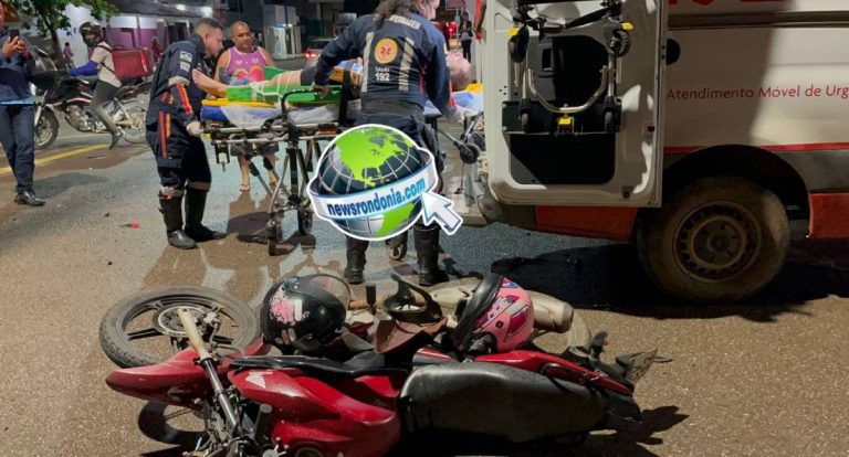 Motociclista quebra perna em grave acidente com carro de aplicativo no centro