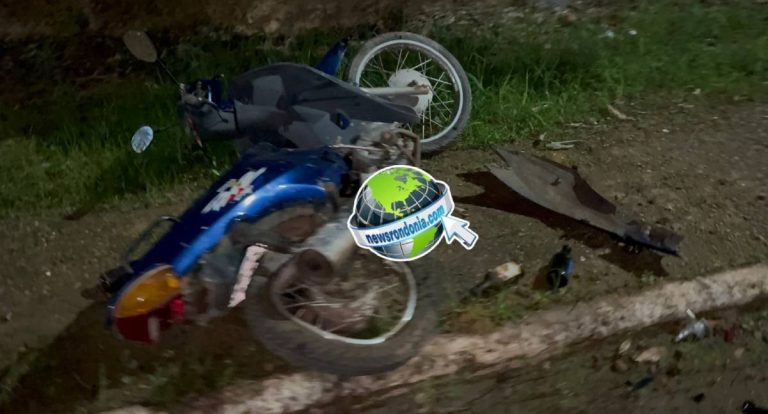 Ônibus arrasta moto enquanto piloto bêbado foge em Porto Velho