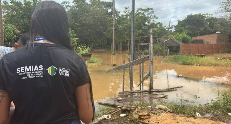 Porto Velho apoia famílias em áreas alagadas após fortes chuvas