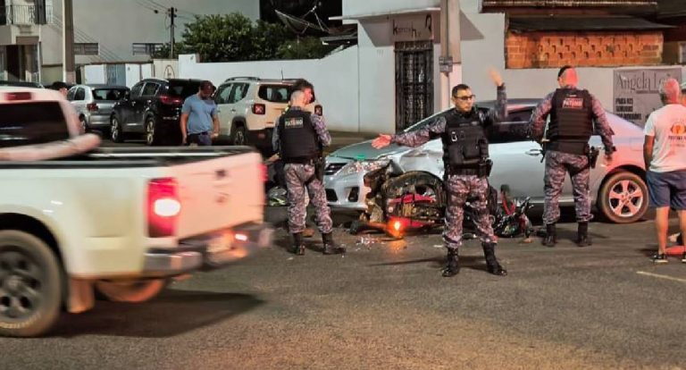 Motociclista embriagado foge após acidente em RO