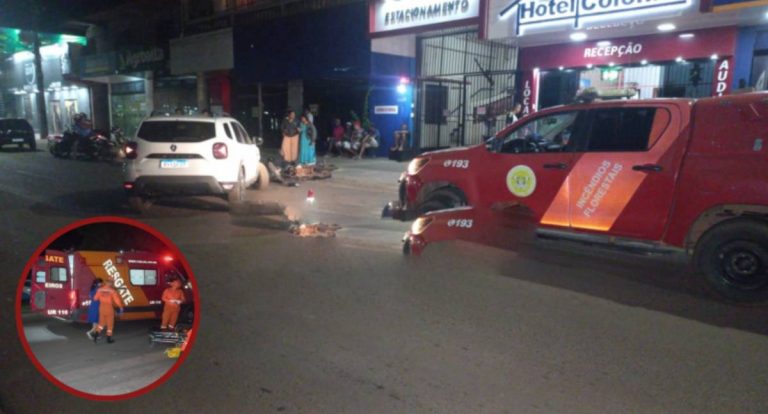 Acidente em Rolim de Moura: motociclistas feridas