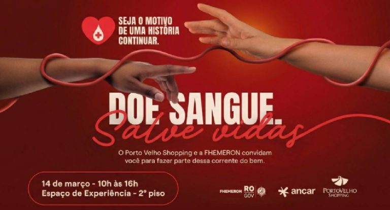Porto Velho Shopping e Fhemeron promovem campanha de doação de sangue