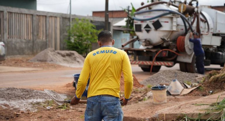 Frentes de trabalho avançam na recuperação de bueiros e reforçam segurança em Porto Velho