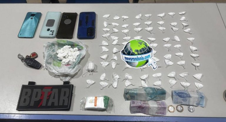 BPTAR: trio é preso com 80 porções de drogas em Porto Velho