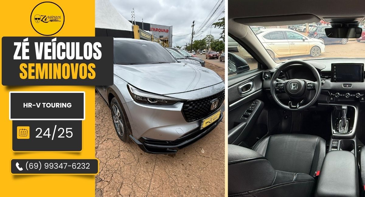 HR-V Touring 2025 Automática Com Alto Padrão na Zé Veículos