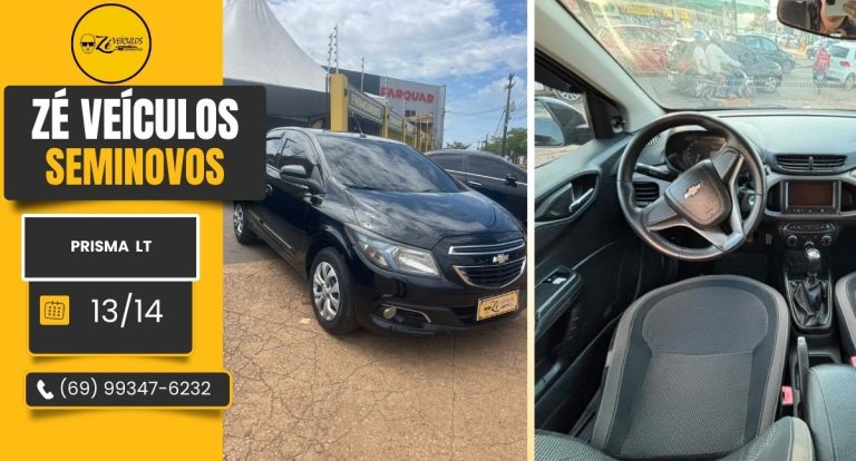 Prisma LT 2014 Manual Com Conforto e Economia na Zé Veículos