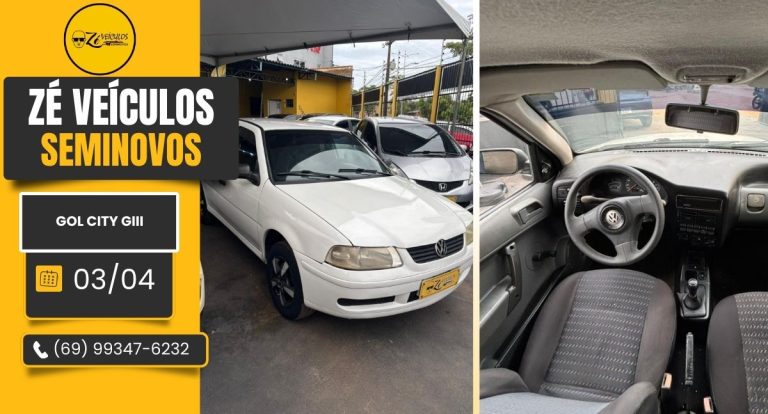 Gol City GIII 2004 Manual Com Ótimo Custo Benefício na Zé Veículos