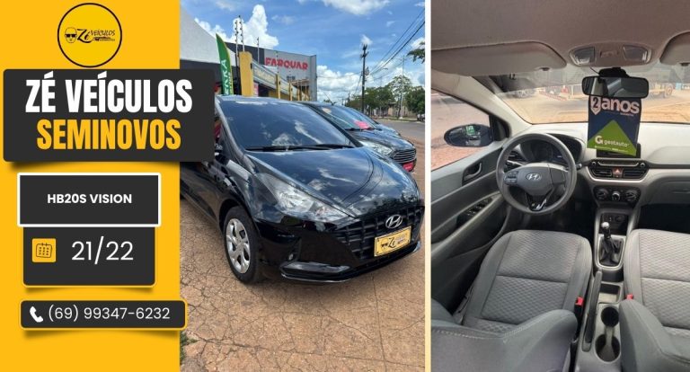 HB20S Vision 2022 Com Conforto e Economia na Zé Veículos
