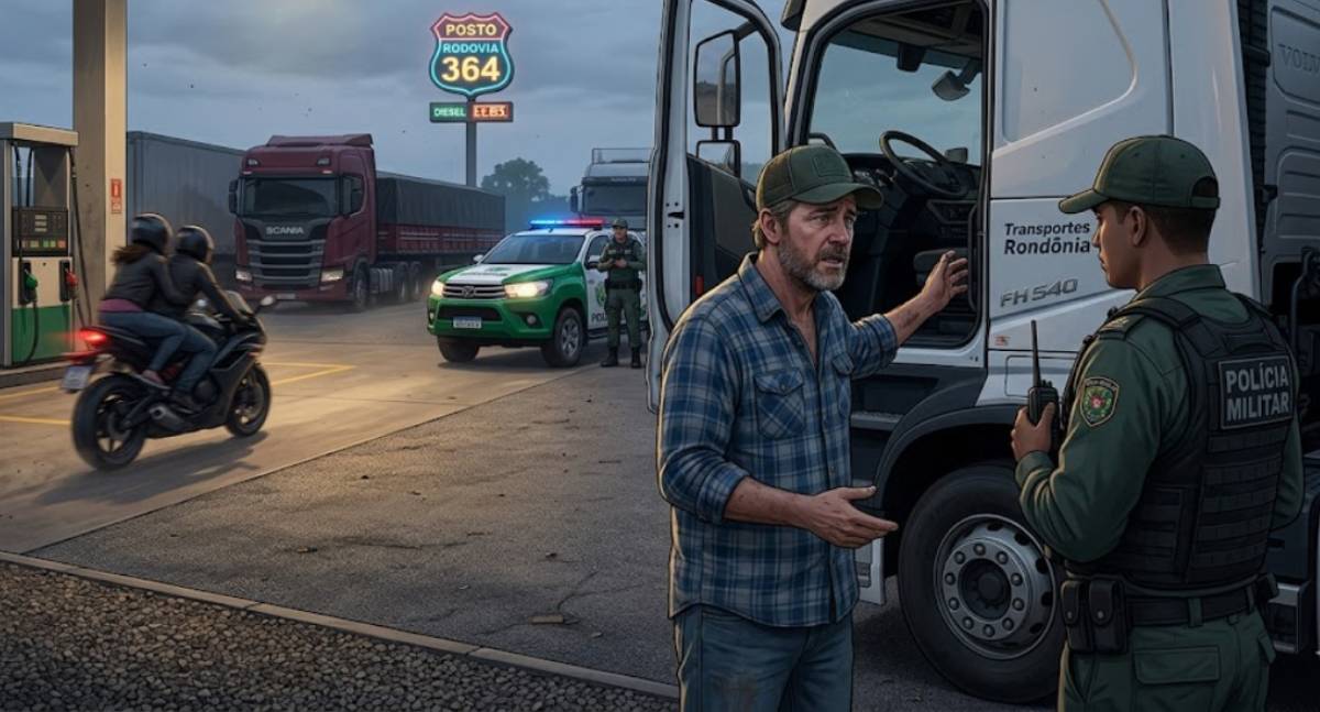 Caminhoneiro é assaltado em posto de combustíveis na BR-364