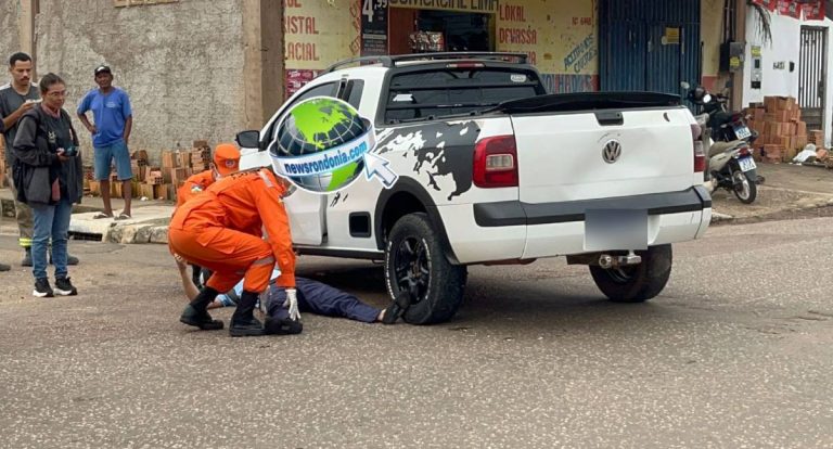 Carro avança preferencial e causa acidente com motociclista na zona leste de Porto Velho