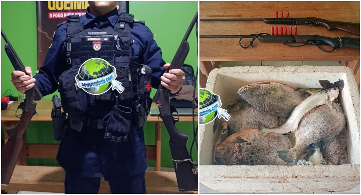 Operação conjunta apreende armas e 30kg de peixe na capital