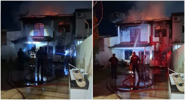 Incêndio destrói casa e mulher acusa ex de atear fogo