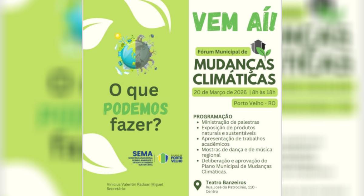 Fórum sobre mudanças climáticas acontece em PVH