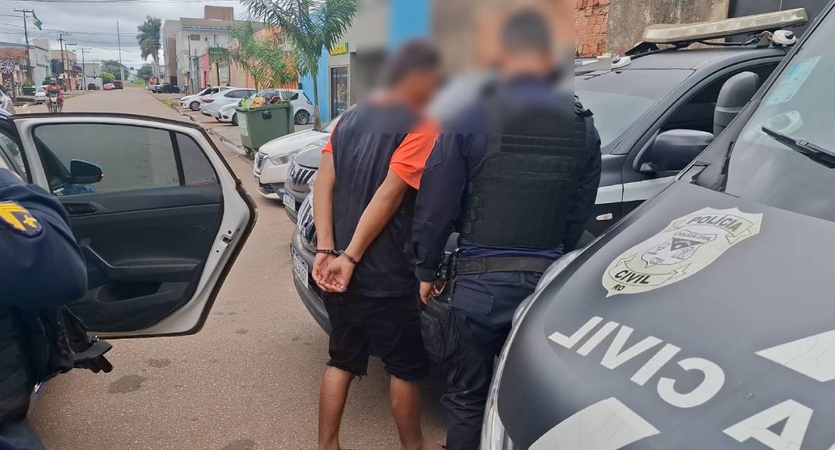 Homem é preso após ameaçar ex-companheira de morte e queimar roupas da vítima em Porto Velho
