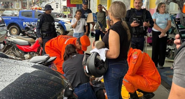 Motorista de carro foge após atingir motociclista em RO
