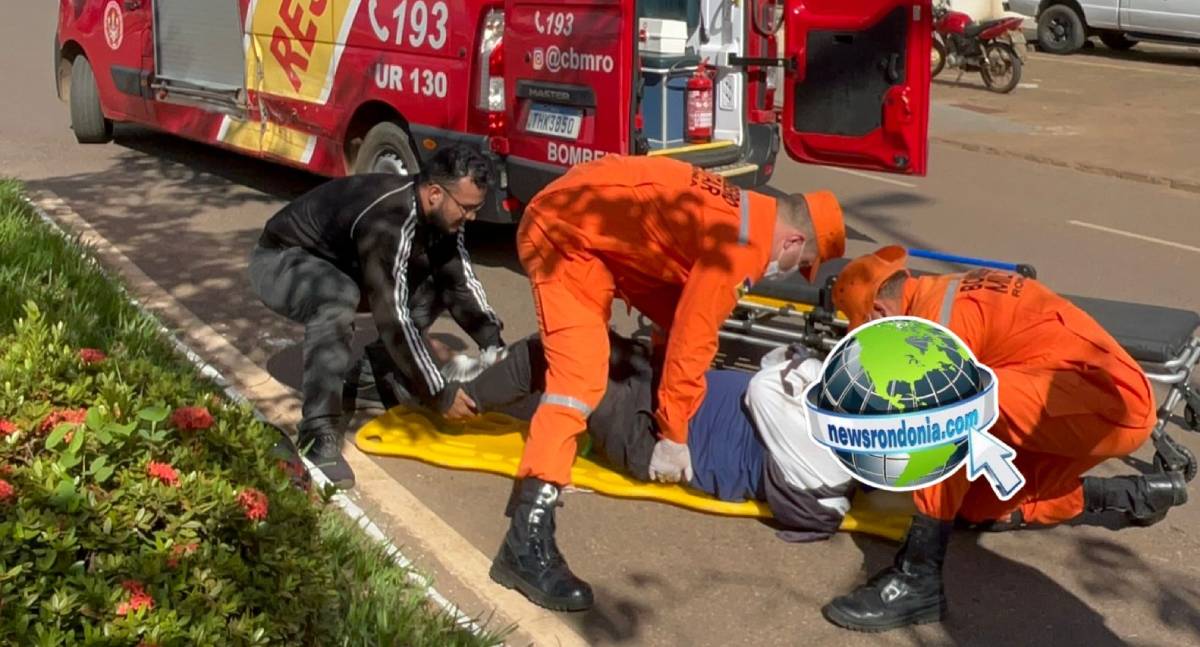 Motorista de Strada abre a porta e causa grave acidente com motociclista em Porto Velho