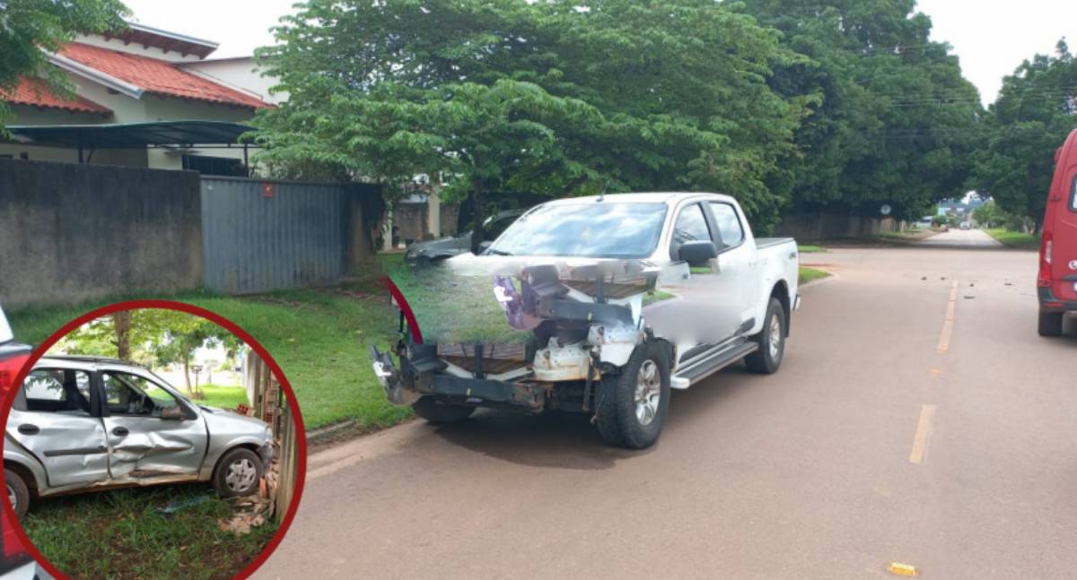 Motorista perde controle e atinge muro de casa após colisão em RO