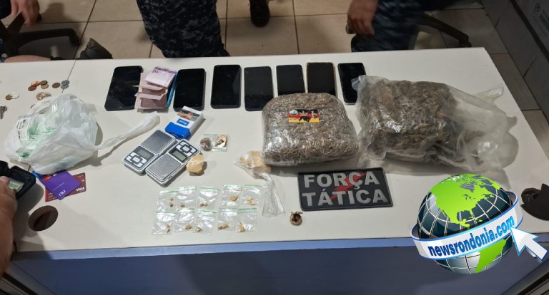 Operação prende cinco suspeitos e apreende grande quantidade de drogas em Porto Velho