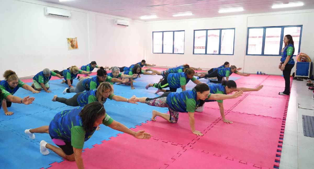 Pilates reúne alunos na Vila Olímpica e incentiva hábitos saudáveis em Porto Velho