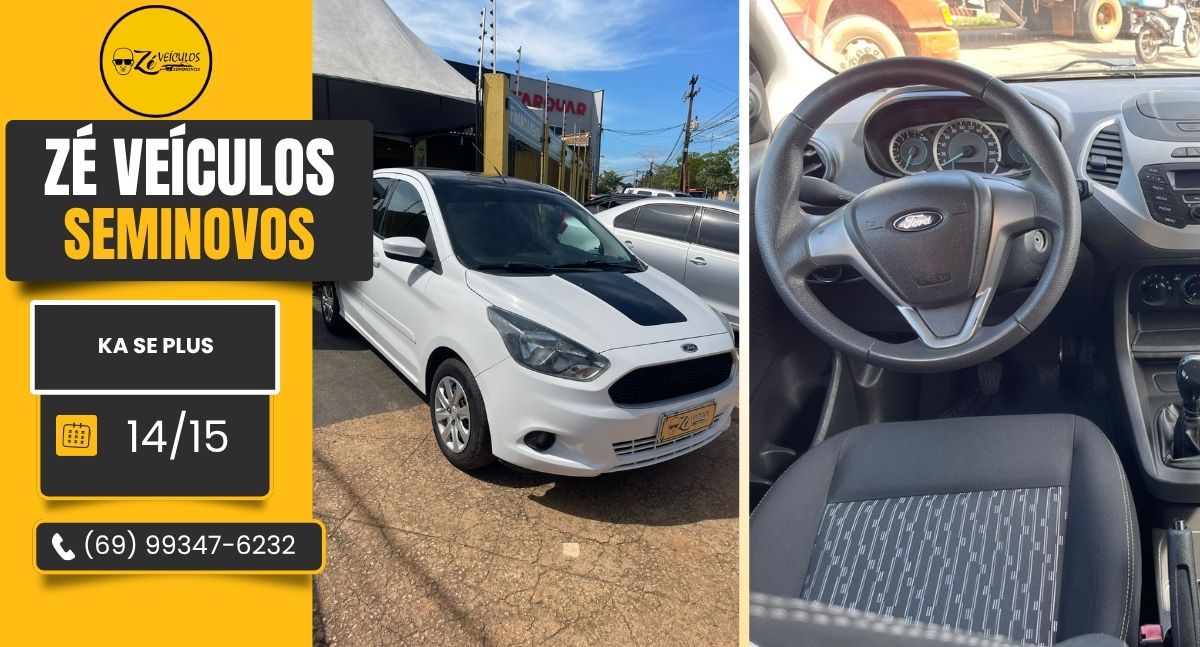 Ford Ka SE Plus 2015 Econômico E Completo na Zé Veículos