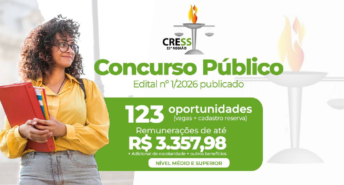 CRESS/RO abre concurso público com vagas para níveis médio e superior em Porto Velho e Ji-Paraná