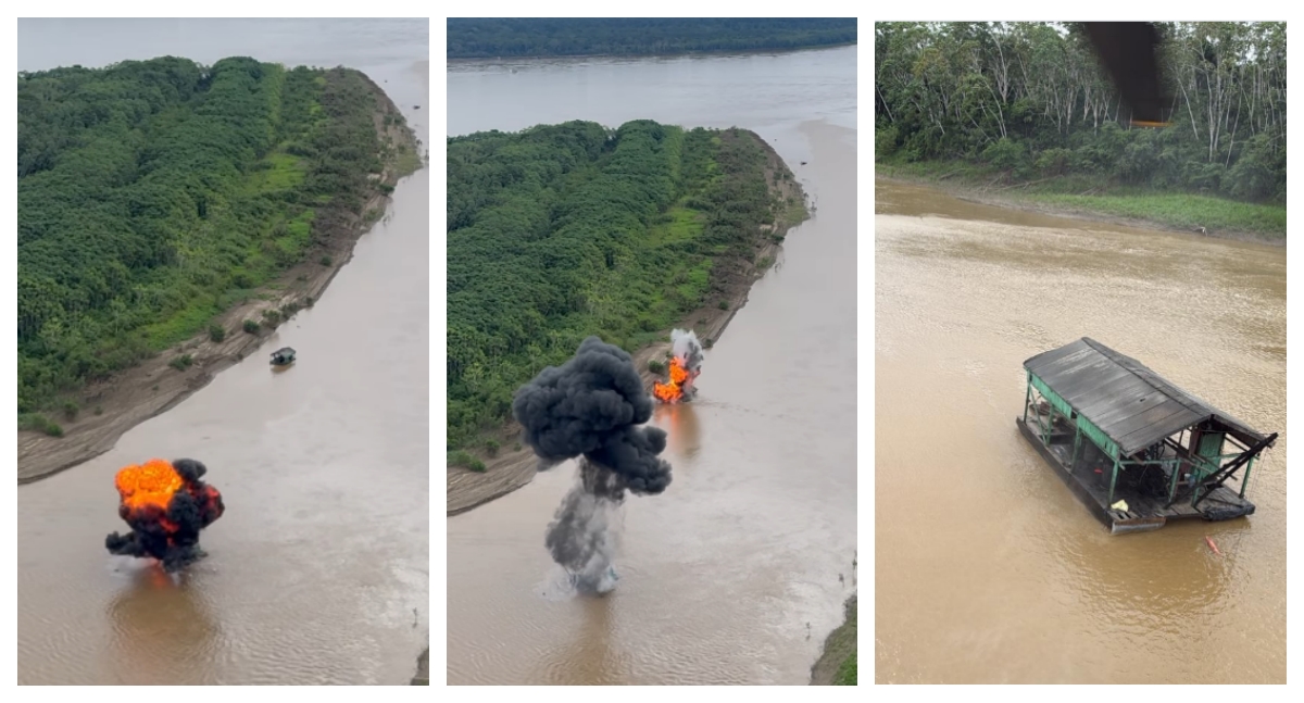 Amazônia em disputa: destruição de dragas pela PF e Ibama expõe força do garimpo ilegal no rio Madeira