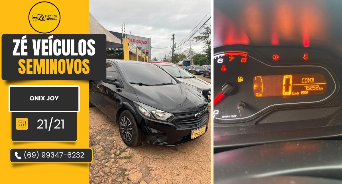 Chevrolet Onix Joy 2021 Econômico, Moderno e Confiável na Zé Veículos