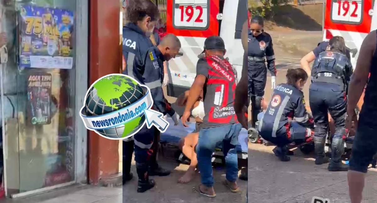 Mulher fica ferida após colidir moto em loja no bairro Mocambo