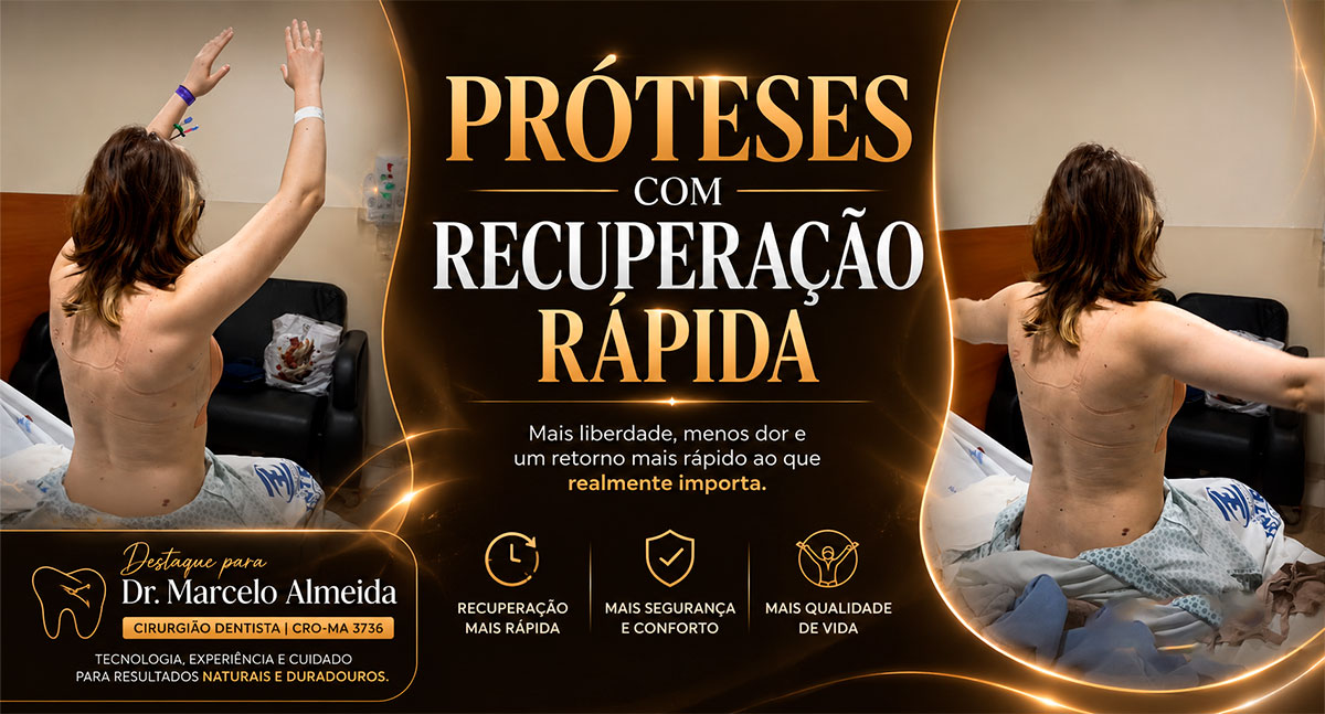 Dr. Marcelo Almeida destaca avanço: próteses com recuperação rápida garantem mais conforto e autonomia