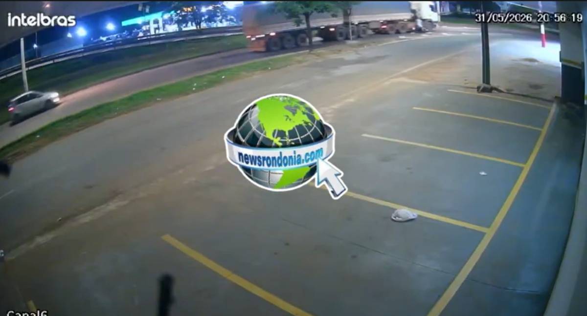 VÍDEO: Motociclista morre atropelado por carreta em Porto Velho
