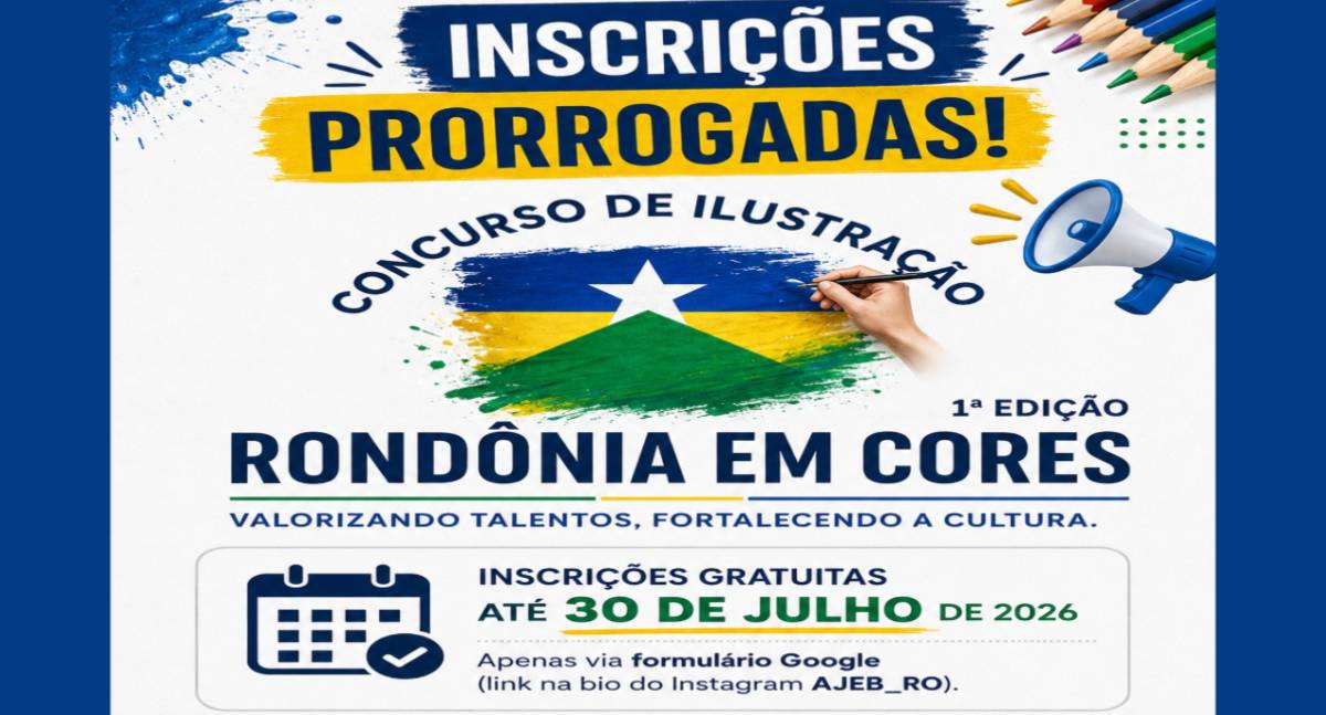 AJEB Rondônia prorroga inscrições do 1º Concurso de Ilustração “Rondônia em Cores”