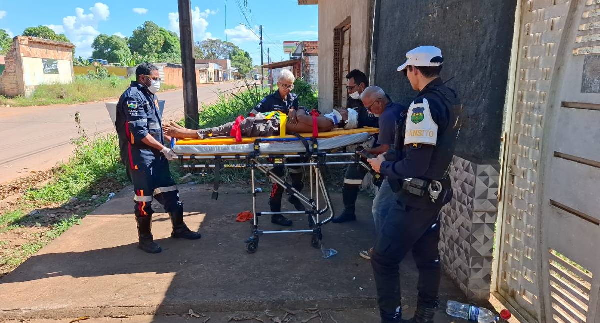 Ciclista fica ferido após acidente na zona Leste de Porto Velho