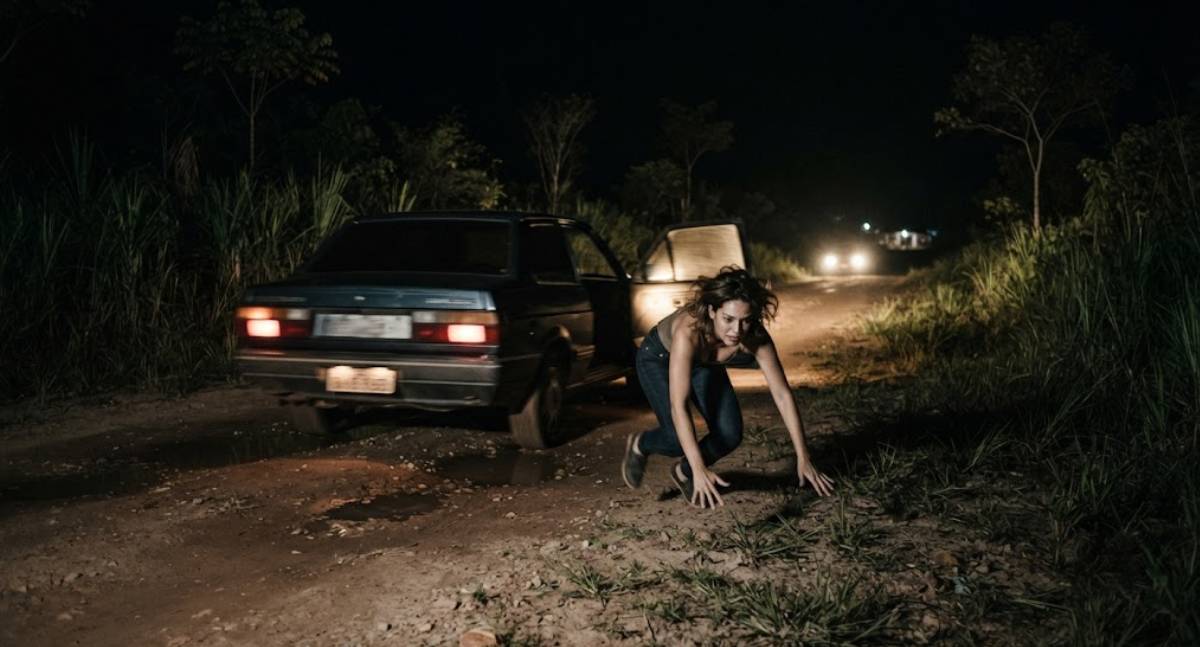Mulher pula de carro em movimento para escapar de agressor em RO