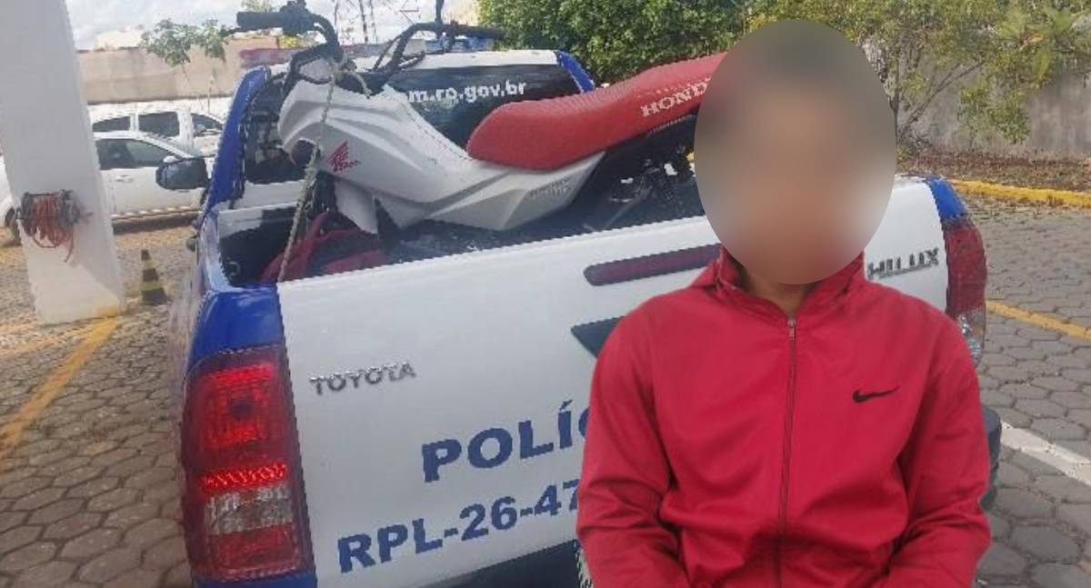 Polícia recupera moto furtada e prende suspeito em RO