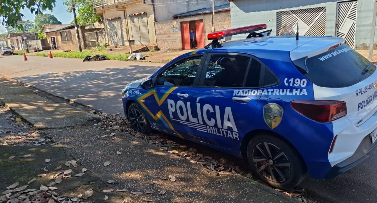 Vídeo flagra momento de grave acidente que mata motociclista de 34 anos na zona sul de Porto Velho