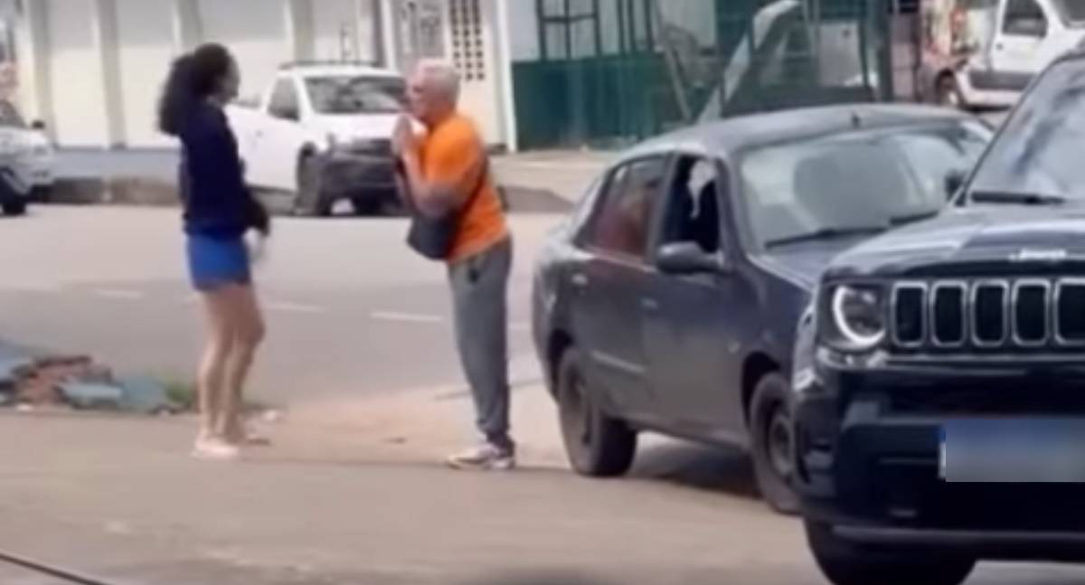 Vídeo mostra acadêmica discutindo na rua antes de atropelar idoso em Porto Velho