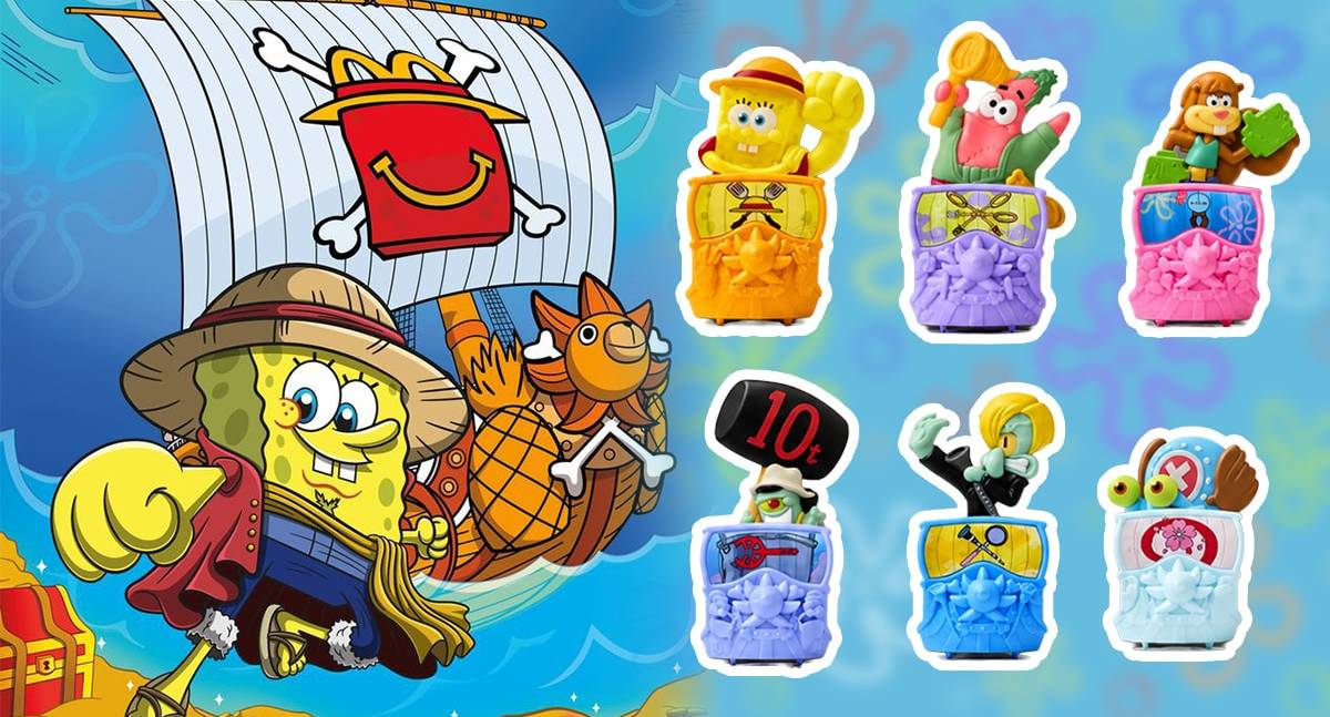 One Piece e Bob Esponja chegam ao McDonald’s Brasil com 12 brindes