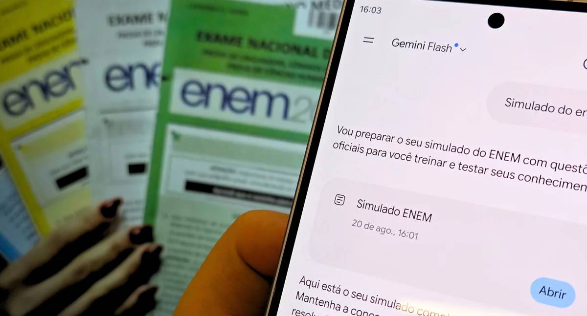 Gemini oferece simulado gratuito do Enem; veja como usar