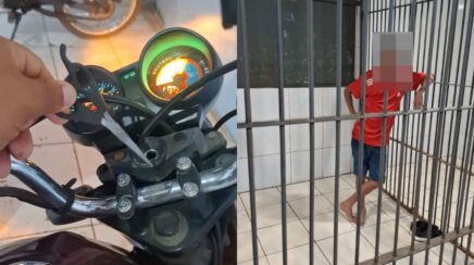 PM faz cerco e prende suspeito de furtar moto usando tesoura em Porto Velho