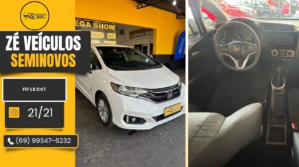 Honda Fit LX CVT 2021 Automático e Confortável na Zé Veículos